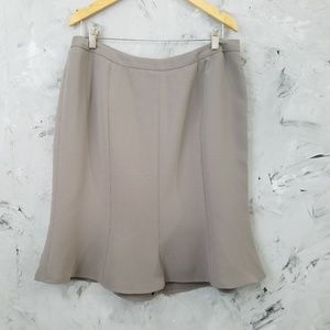 TALBOTS Khaki Gray Tulip Skirt - New with Tags Skirt